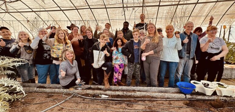 B Organic Farm General Garden Volunteers and Students.