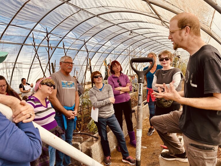 Learning with one of our garden instructors